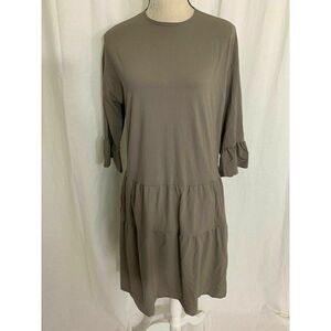 Go Couture Crew Neck Long sleeve midi dress